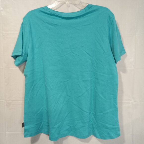 Eddie Bauer Women's Soft Easy‎ Fit Short Sleeve V Neck Tee - Picture 3 of 4